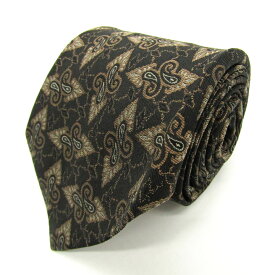 シャネル ブランド ネクタイ ペイズリー柄 小紋柄 シルク イタリア製 PO メンズ ブラウン CHANEL 【中古】