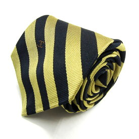 シャネル ブランド ネクタイ ココマーク ストライプ柄 シルク PO メンズ イエロー CHANEL 【中古】