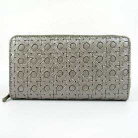 バレンティノクリスティー 長財布 ラウンドジップ 小銭入れあり ブランド レディース シルバー VALENTINO CHRISTY 【中古】