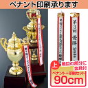 優勝旗用ペナント・プリント加工費（長さ90cm・金具付きペナント）【ペナントリボン印刷】[D]
