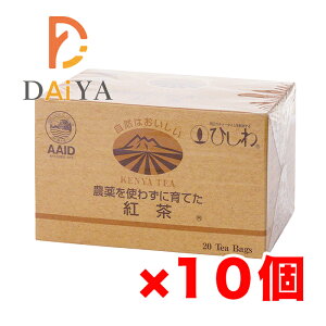 農薬を使わずに育てた紅茶(ティーバッグ) 44g(2.2g×20包) 菱和園 ×10個