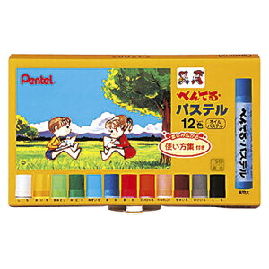 ぺんてる ぺんてるパステル 12色 GHSR-12
