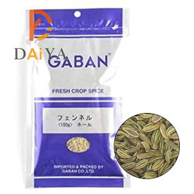 GABAN ギャバン フェンネル ホール 100g フェンネルシード スパイス 香辛料 カレー 魚料理 業務用 ×1個
