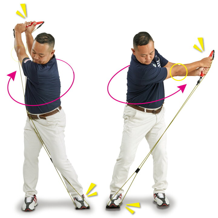 楽天市場 メーカー公式ショップ 送料無料 飛距離アップ ゴルフ専用 トレーニングチューブ 練習 練習器 室内練習 飛距離 捻転 テイクバック グリップ モデルグリップ フォロースルー スピード タメ アーリーコック Qp ダイヤゴルフ チューブ トレーニング ゴルフ