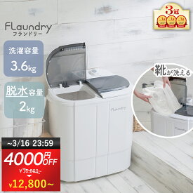 ★4000円OFF 3/16まで★【2025年最新型 洗濯機 260Wパワフル洗浄】脱水付き 二槽式 3.6kg 小型洗濯機 ミニ洗濯機 分け洗い 予洗い ウオッシュ 持ち運び 脱水 一人暮らし ボーイ ペット用 小さい洗濯機 靴用 靴 洗濯機 靴用洗濯機 1年保証