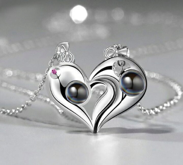 楽天市場】2つセット ハート型 ペアネックレス 誕生日 プレゼント ラブ  