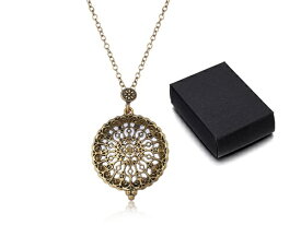 ルーペネックレス ルーペペンダント おしゃれ アンティーク 吊り下げ拡大鏡 単眼鏡レンズネックレス 拡大鏡 ルーペ ジュエリー アクセサリー ネックレス おまけ付き 送料無料