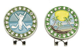 ゴルフボールマーカー グリーンマーカー ゴルフハットクリップ付き マグネット マーカー ゴルフマーカー 豪華 ゴージャス おしゃれ 便利 プレゼント 送料無料