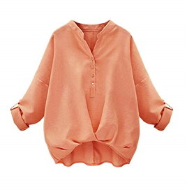 全国送料無料　レディース スキッパーシャツ 袖ボタン付き 長袖 7分袖 調整可 カシュクール ブラウス