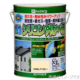カンペハピオ 水性シリコン外かべ用 つや消しアイボリー 3L