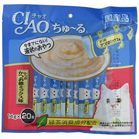 チャオ (CIAO) 猫用おやつ ちゅ~る かつお かつお節ミックス味 14g×20本入