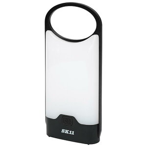 SK11 乾電池式LEDスリムランタン SLT-100DB-BK ブラック 携帯照明器具 薄型 スリム 夜釣り キャンプ アウトドア 災害対策