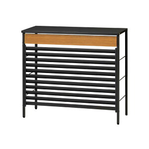 タカショー(TAKASHO) 美WOOD 室外機カバー ブラック×ナチュラルウッド/A BEW-ST04NW 屋外 エアコン