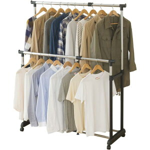 �h�E�V�V�� �c���L�k�� �n���K�[���b�N �_�u�� SSHD-90BK ��91-124cm×���s44.5cm×����90-156cm �p�C�v�n���K�[ �ߗގ��[