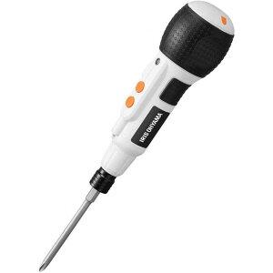 LEDライト付 ボールグリップドライバー 3.6V ホワイト 電動ドライバー ペン型 小型 充電ケーブル付 JMD8BG-W 軽量 家具組み立て