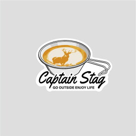 キャプテンスタッグ CS デザインステッカー シェラカップ 77×54mm UM-1595 ロゴステッカー CAPTAIN STAG シール アウトドア