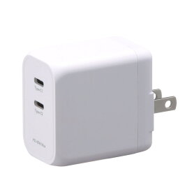 グリーンハウス USB-AC充電器 2ポート 45W GH-ACU2PF-WH ホワイト コンパクト スマホ充電 SWITCH対応 100V～240V対応