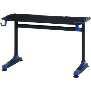 【I】不二貿易 GAMING DESK XeNO(ゼノ)イージー01 ブルー AA-1802 ヘッドホンフック ゲーミングデスク【北海道・沖縄・離島不可】【代引き不可】