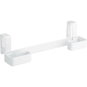 山崎実業 レジ袋&タオル ハンガー プレート ホワイト 7918 ゴミ箱 タオル掛け レジ袋フック 台所 キッチン 整理