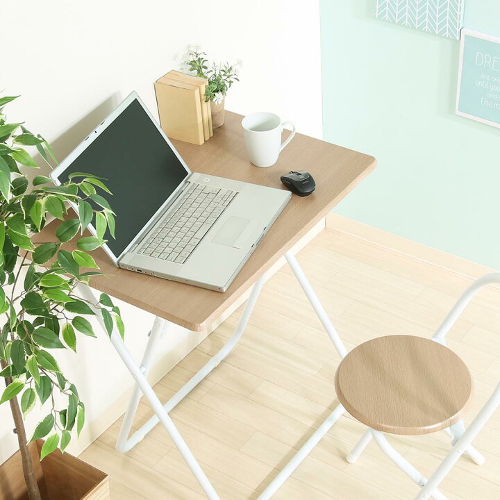 楽天市場】【I】不二貿易 折りたたみテーブルチェアセット ホワイト 
