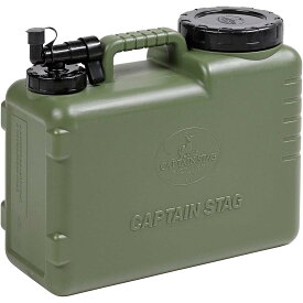 【在庫有・即納】キャプテンスタッグ(CAPTAIN STAG) ポリタンク ウォータータンク ウォータージャグ 抗菌タイプ 10L オリーブ ボルディー UE-2032 防災 災害