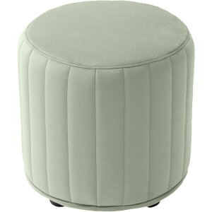 【I】セルタン 丸型 スツール オットマン アーモンドグリーン くすみカラー サイドテーブル CELLUTANE 【受注生産品】A1239a-a-720GRN