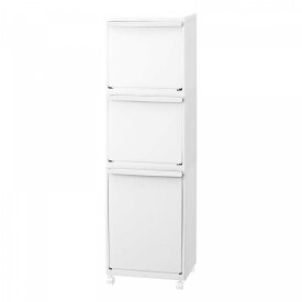 天馬 ホワイトラッシュ 多段分別ペール 55L(浅引出し15L×2段+深引出し25L) WR-3531　分別 ゴミ入れ ごみ箱 キッチン 収納