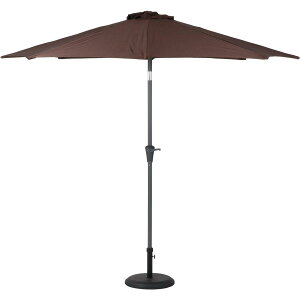 【I】不二貿易 アルミ ガーデン パラソル ブラウン 270cm 85186 チルト機能 ガーデン 庭 ベース別売