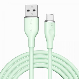 VOLTME �{���g�~�[ �[�d�P�[�u�� QC3.0�Ή� USB-A��USB-C 60W 1.8m �O���[�� AtoC �����[�d �V���R�� USB �P�[�u�� C2128
