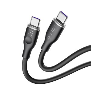 VOLTME �{���g�~�[ �[�d�P�[�u�� USB-C��USB-C 1m PD �Ή� �u���b�N 5A�E100W �f�[�^�]�� �}���[�d �V���R���P�[�u�� CtoC C2141