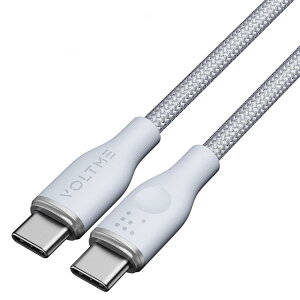 VOLTME �{���g�~�[ �[�d�P�[�u�� PD�Ή� ���ϋv�҂ݍ��� �i�C�����P�[�u�� USB-C��USB-C 1m 3A�E60W �O���[ C2161 CtoC