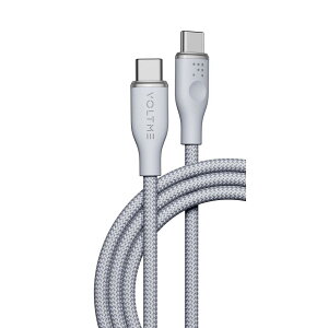 VOLTME �{���g�~�[ �[�d�P�[�u�� PD�Ή� 3A�E60W ���ϋv�҂ݍ��� �i�C�����P�[�u�� USB-C��USB-C 1.8m �O���[ C2165
