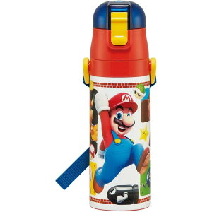 スケーター skater 超軽量ダイレクトステンレスボトル 470ml スーパーマリオ SDC4 水筒 直飲み ワンプッシュ マグボトル 子供用水筒 キッズボトル