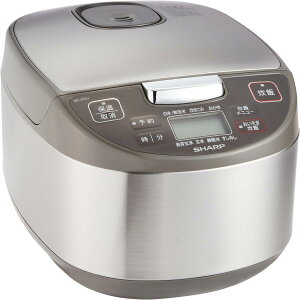 【在庫有・即納】シャープ 炊飯器 マイコン方式 5.5合 黒厚釜 球面炊き シルバー KS-S10J-S