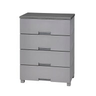 【在庫有・即納】天馬 フィッツチェスト 6504 完成品チェスト 4段 グレー (幅65×奥行41×高さ85cm)