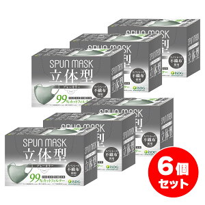 �y�܂Ƃߔ����zSPUN MASK ���̌^ �X�p�����[�X �s�D�z �J���[�}�X�N �O���[ 30����×6�Z�b�g �ʕ