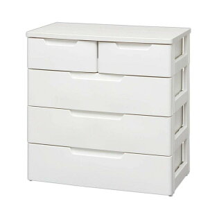 アイリスオーヤマ チェスト ラクラク引出し 木天板 4段 (3段+小引き出し1段) 幅72×奥行40.5×高さ77.5cm ホワイト MU-7232