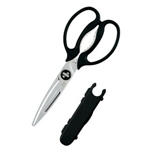 PLUS プラス キッチンバサミ ブラック SC-200SWM 料理ばさみ 分解 食洗機対応 フィットカットカーブ 多機能料理はさみ