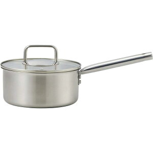 ベストコ エコーズ 軽くて見える ステンレス 鍋 18cm ND-6342 片手鍋 ガラス蓋付 IH対応 オール熱源 軽量