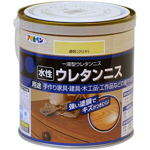 アサヒペン(Asahipen) 水性ウレタンニス 0.7L クリヤ 屋内用 ツヤあり 半透明 透明(クリヤ)