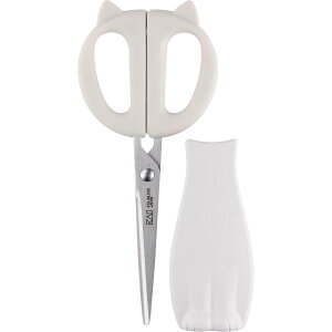 貝印 KAI DH2739 ねこ の キッチン ハサミ Nyammy ウォーム グレー マグネット 収納 ケース 付 日本製