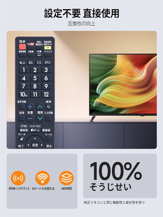 楽天市場】テレビリモコン GB272SB for Sharp シャープAquosテレビ 