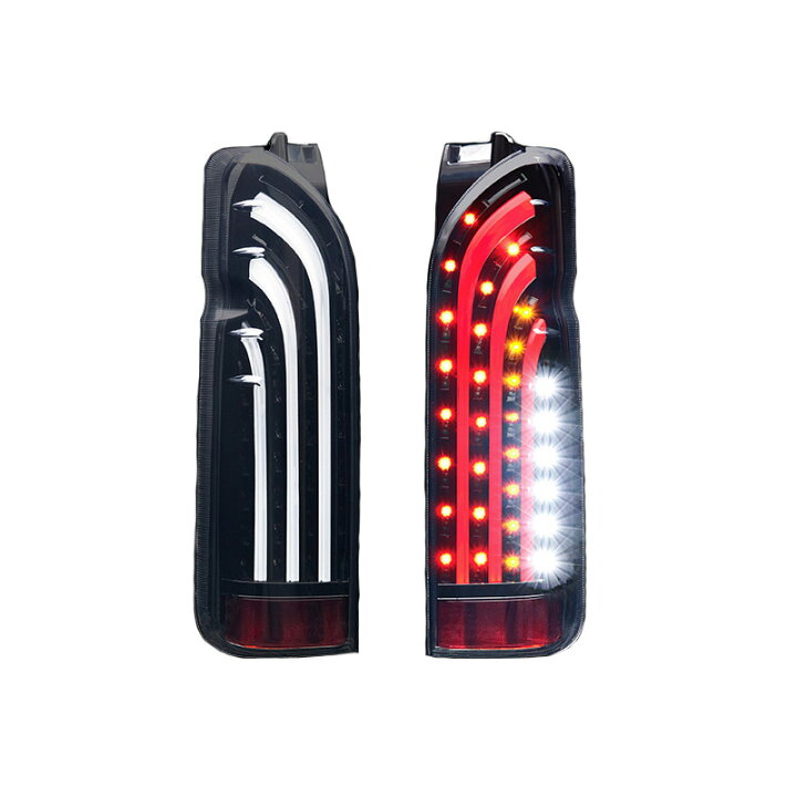 楽天市場】ハイエース LEDテール 200系 1-5型 バッドテール BAD TAIL 