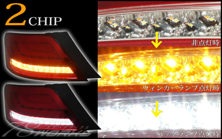楽天市場】マークX LEDテール GRX120系 ファイバーテールランプ V2 