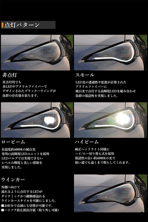 楽天市場】86 BRZ ヘッドライト ZN6 ZC6 フルLEDヘッドライトV4