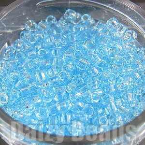 【5パック分おまとめセット】【丸小ビーズ・アクアマリン】 高品質日本製丸小ビーズ 約1.9mm 約970ヶ(約10g)