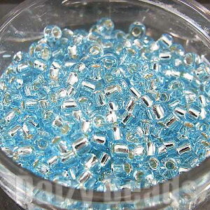 【5パック分おまとめセット】【丸小ビーズ・アクアシルバー】 高品質日本製丸小ビーズ 約1.9mm 約970ヶ(約10g)
