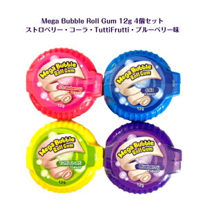 Mega Bubble Roll Gum 12g 4ZbgStrawberry TuttiFrutti Cola BlueberryXgx[ R[ u[x[ [K e[vK ouK ASMR SNS youtube TikTok CX^ }Vb\ ؍bp CO CO