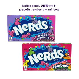 NeRds Candygrape&strawberry + rainbow(1+1) 2点 セット 各141g ナーズ ロープグミ レインボー グレープストロベリー ASMR SNS youtube TikTok インスタ マシッソ 韓国モッパン 海外 海外お菓子 海外の味 楽しいお菓子 キャンデイ