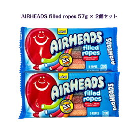 AIRHEADS filled ropesOriginal Fruit 味 57g 2個セット韓国 韓国商品 韓国食品 韓国スナック 韓国お菓子 ASMR SNS youtube TikTok インスタ マシッソ 韓国モッパン 海外 海外お菓子 海外の味 楽しいお菓子 グミ